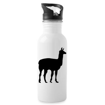 lama - Water bottle with straw - white - Right