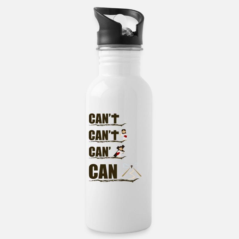 Jesus Christ - Water bottle with straw - white