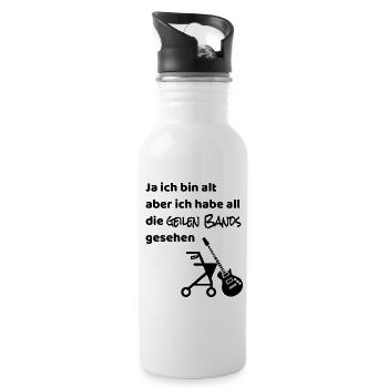 Rollator mit Gitarre - Trinkflasche mit integriertem Trinkhalm - Weiß - Rechts
