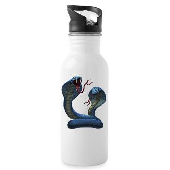 cobra - Gourde avec paille intégrée - blanc - Droite