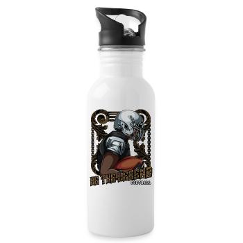 American Football The Legend | Ball sport gift - Water bottle with straw - white - Right