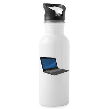 Idée cadeau ordinateur portable clavier ordinateur portable - Gourde avec paille intégrée - blanc - Droite