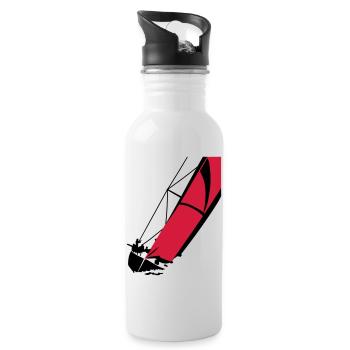 Segelboot - Trinkflasche mit integriertem Trinkhalm - Weiß - Rechts