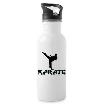 karate - Trinkflasche mit integriertem Trinkhalm - Weiß - Rechts