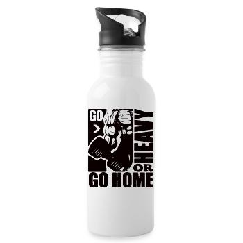 body building - Water bottle with straw - white - Right