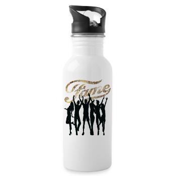 Fame party gifts shirt - Water bottle with straw - white - Right