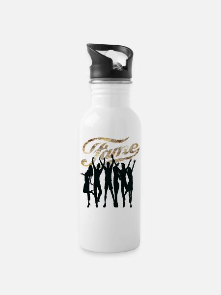 Fame party geschenke shirt - Trinkflasche mit integriertem Trinkhalm - Weiß