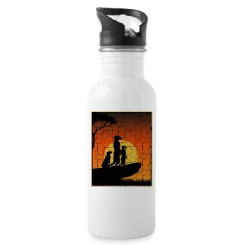 meerkat - Water bottle with straw - white - Right