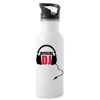 OfficialDJ - Water bottle with straw - white - Right