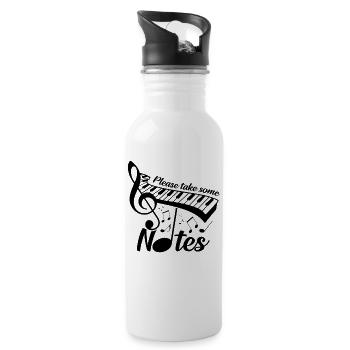 Piano - Trinkflasche mit integriertem Trinkhalm - Weiß - Rechts