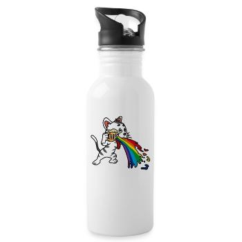 Party Celebrations Beer poop - Water bottle with straw - white - Right