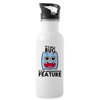 Programmierer - Trinkflasche mit integriertem Trinkhalm - Weiß - Rechts
