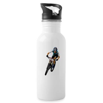 mountainbike - Water bottle with straw - white - Right