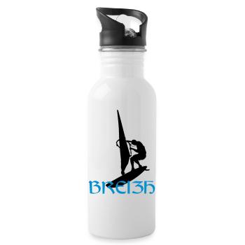 Windsurfen / Windsurfer / Windsurf / Windsurfing - Trinkflasche mit integriertem Trinkhalm - Weiß - Rechts