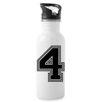 4_number_4_(s31) - Water bottle with straw - white - Right