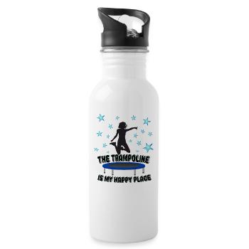 Jumping Trampoline Jump jumpstyle Jump Fitness - Water bottle with straw - white - Right