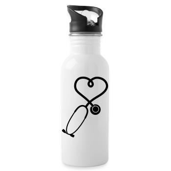 stethoscope_2_sp7 - Water bottle with straw - white - Right