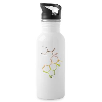 LSD structural formula molecule A. Hofmann Bicycle Day - Water bottle with straw - white - Right