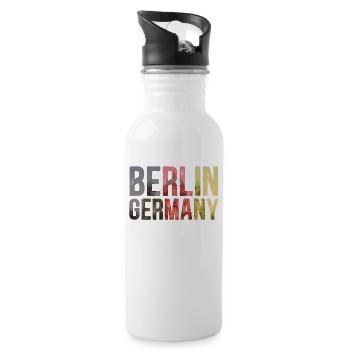 Berlin Allemagne Capitale - Gourde avec paille intégrée - blanc - Droite