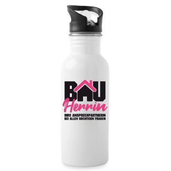 Client Contact person for important questions - Water bottle with straw - white - Right