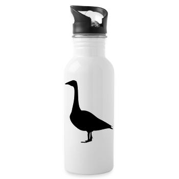 Gans - Trinkflasche mit integriertem Trinkhalm - Weiß - Rechts
