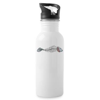 fish - Water bottle with straw - white - Right