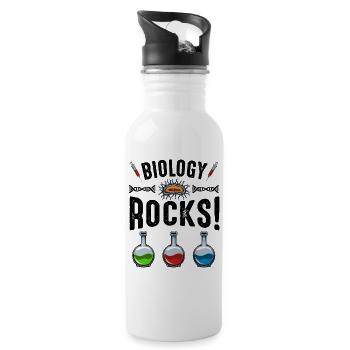 biologiste - Gourde avec paille intégrée - blanc - Droite