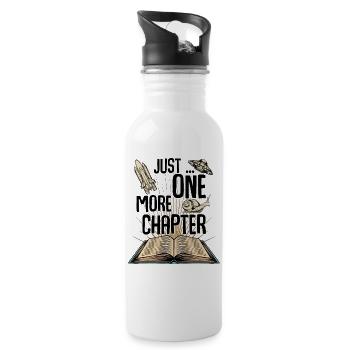 Reading Funny Sayings Books Bookish Gift - Water bottle with straw - white - Right