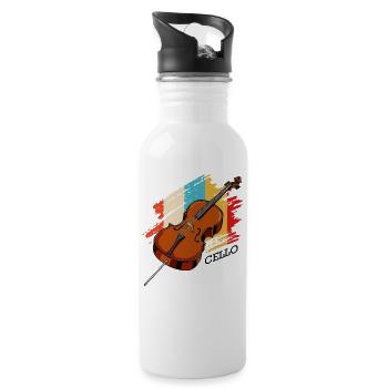 Cello - Trinkflasche mit integriertem Trinkhalm - Weiß - Rechts