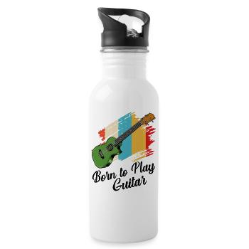 guitar - Water bottle with straw - white - Right