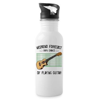 guitar - Water bottle with straw - white - Right