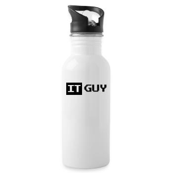 IT Computer IT Support IT Helpdesk - Water bottle with straw - white - Right