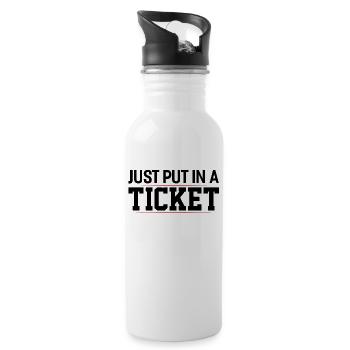 IT Computer IT Support IT Helpdesk - Water bottle with straw - white - Right
