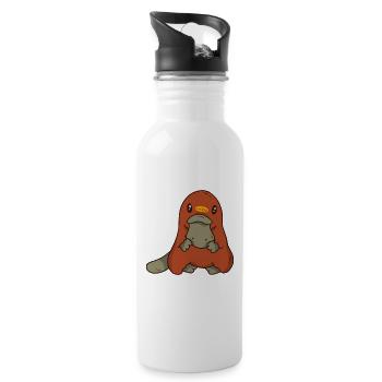 platypus - Water bottle with straw - white - Right