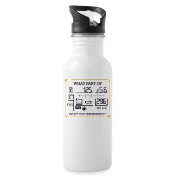 Fotografie Lustig Sprüche Fotografen Geschenk - Trinkflasche mit integriertem Trinkhalm - Weiß - Rechts