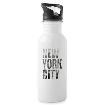 New York Manhattan - Gourde avec paille intégrée - blanc - Droite