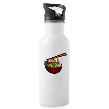 Ramen - Water bottle with straw - white - Right