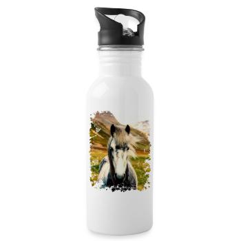 PFERD - Trinkflasche mit integriertem Trinkhalm - Weiß - Rechts