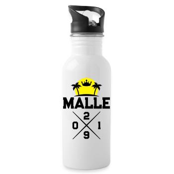 malle 2019 insel - Trinkflasche mit integriertem Trinkhalm - Weiß - Rechts