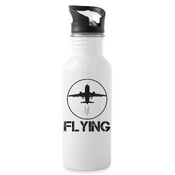 To fly - Water bottle with straw - white - Right