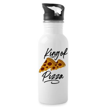 Pizza - Water bottle with straw - white - Right