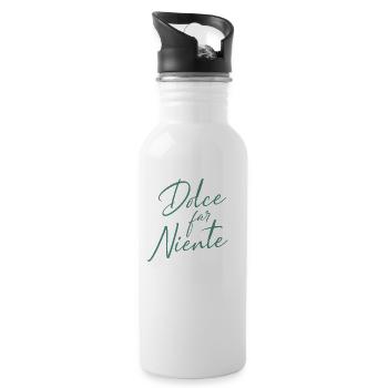 Dolce Far Niente The Sweet Idleness Italian - Water bottle with straw - white - Right