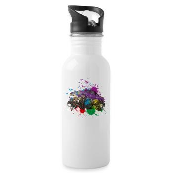 Splash Monster Truck - Trinkflasche mit integriertem Trinkhalm - Weiß - Rechts