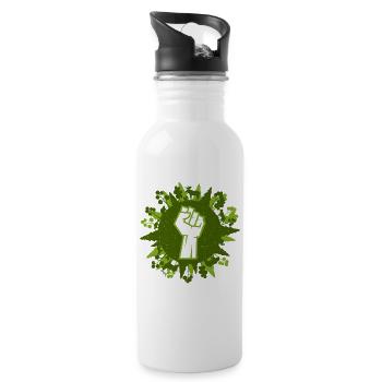 Eco Friendly Protest - Trinkflasche mit integriertem Trinkhalm - Weiß - Rechts