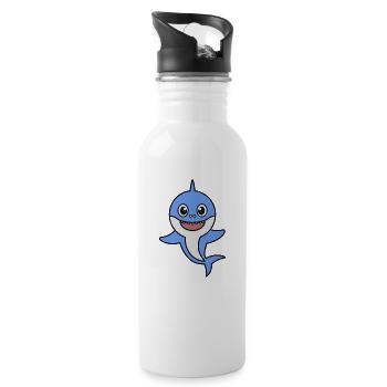 Gift - Water bottle with straw - white - Right