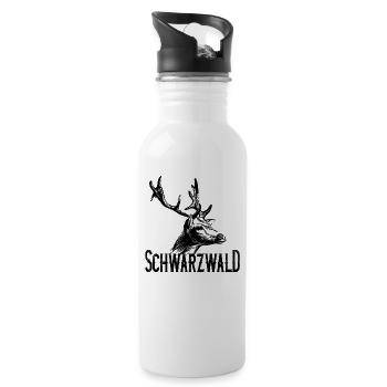 Schwarzwald Schwaben Heimat - Trinkflasche mit integriertem Trinkhalm - Weiß - Rechts
