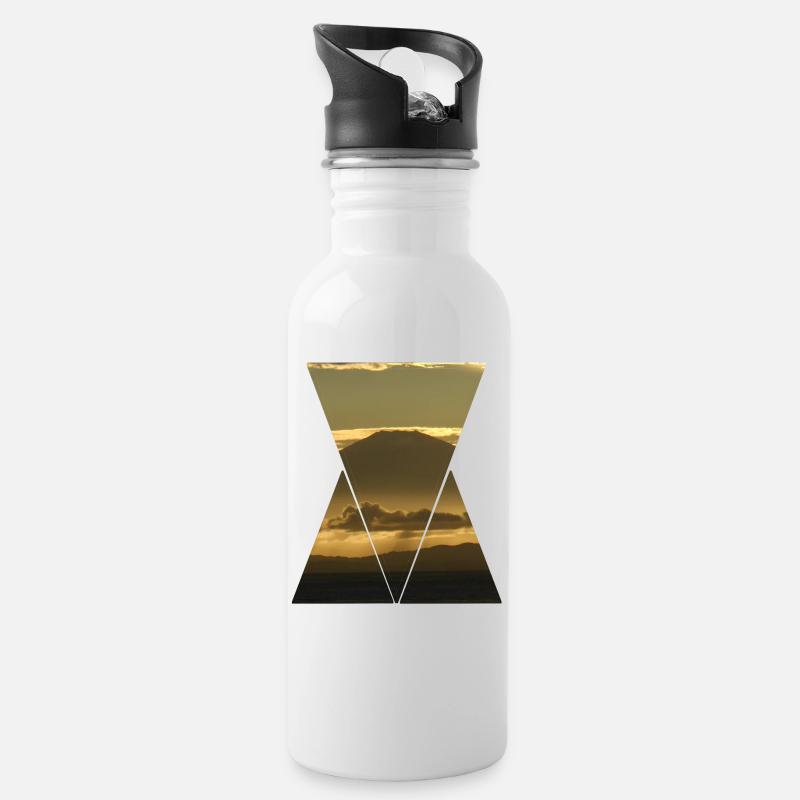 Volcan - Gourde avec paille intégrée - blanc