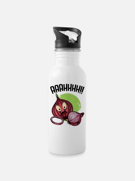 Onion onions - Water bottle with straw - white