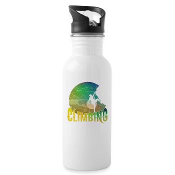 Klettern Kletterer - Trinkflasche mit integriertem Trinkhalm - Weiß - Rechts