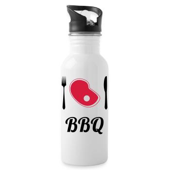 BBQ - Barbecue - Grill - Water bottle with straw - white - Right